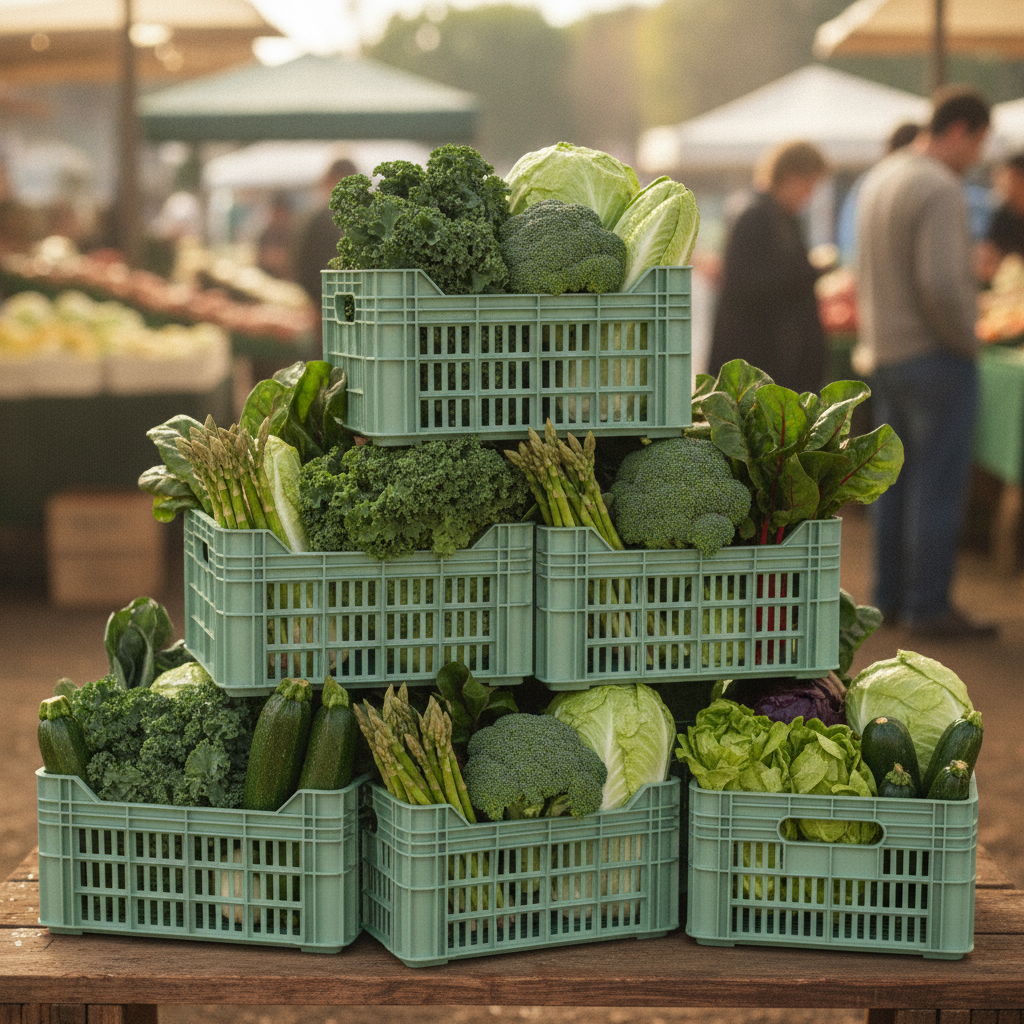Vegetable Crate (Ventilated) in everyday use