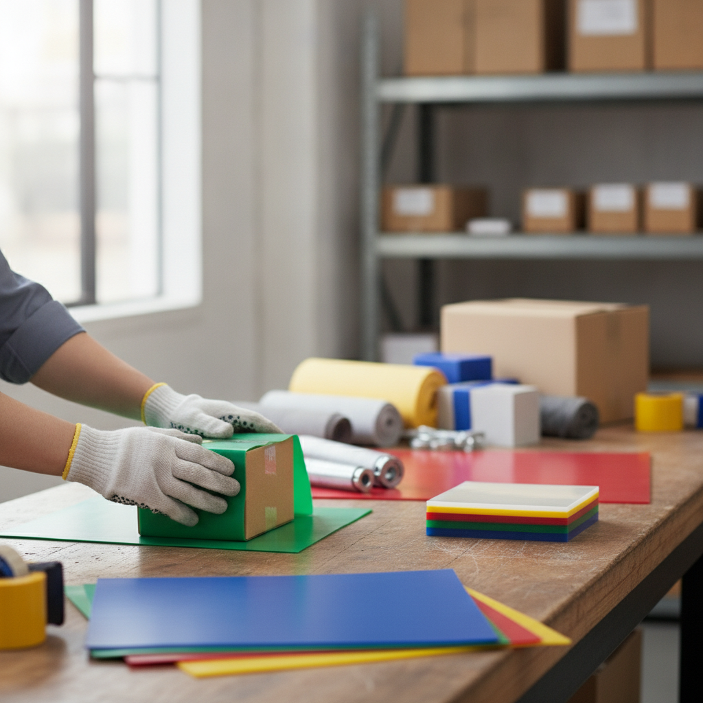 Coloured Packaging Sheets in everyday use